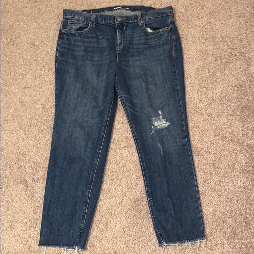 Denim Boyfriend Distressed Jeans